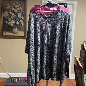 Charming Charlie Black and Silver Knit Wrap